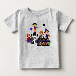 Camiseta Crianças de Halloween Vestidas de Fantasia Bebê