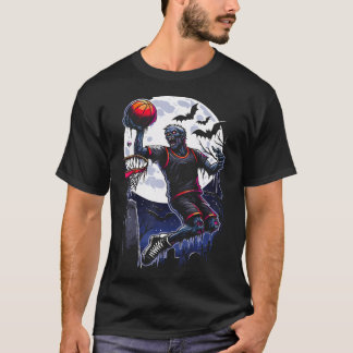 Camiseta Crianças de jogadores de basquete de Halloween de 
