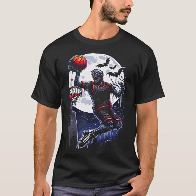 Camiseta Crianças de jogadores de basquete de Halloween de  (Frente)