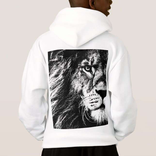 Camiseta Crianças De Lion Animal Garotos Impressão (Verso)