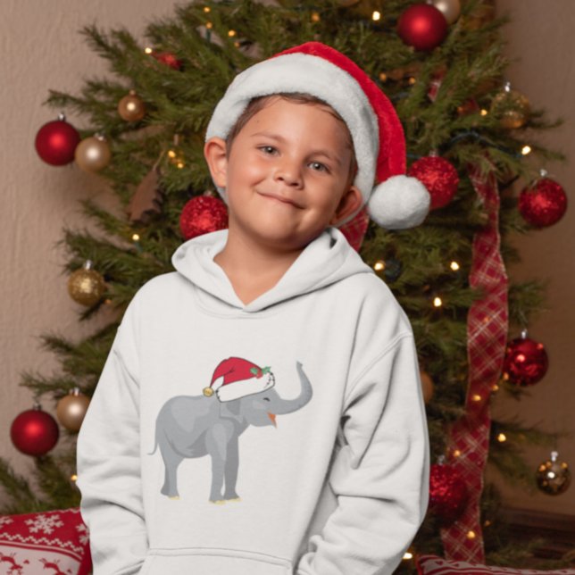 Camiseta Crianças de Natal de Elefante Bonito (Criador carregado)