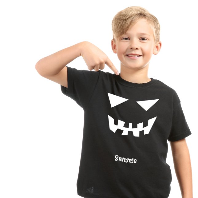 Camiseta Crianças de nomes personalizados do Black White Ha (Criador carregado)