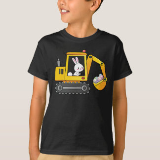 Camiseta Crianças de Ovos de Páscoa de Veículos de Construç