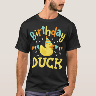 Camiseta Crianças de Pato de Aniversário Meninas Meninas Ra