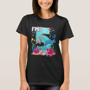 Camiseta Crianças de peixes do oceano marinho... 5 meninos