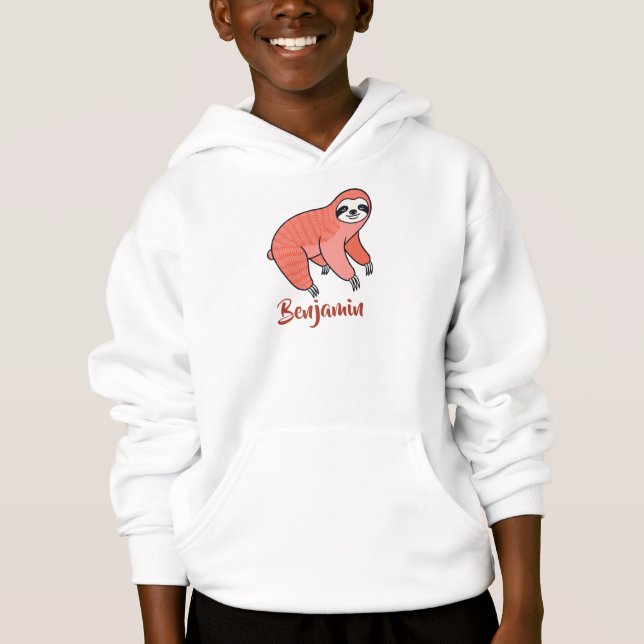 Camiseta Crianças de Preguiça Fofa  (Frente)