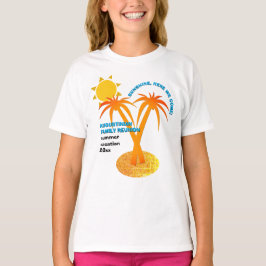 Camiseta Crianças de Reunião da Família de Férias de Verão