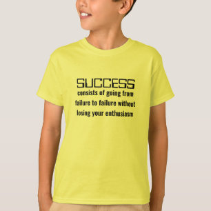 Camiseta Crianças de Sucesso Motivacional Inspiracional do