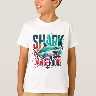 Camiseta Crianças de tubarão legal T-Shir - Mergulhe no Est