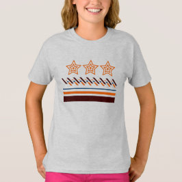 Camiseta Crianças de Verão com três estrelas
