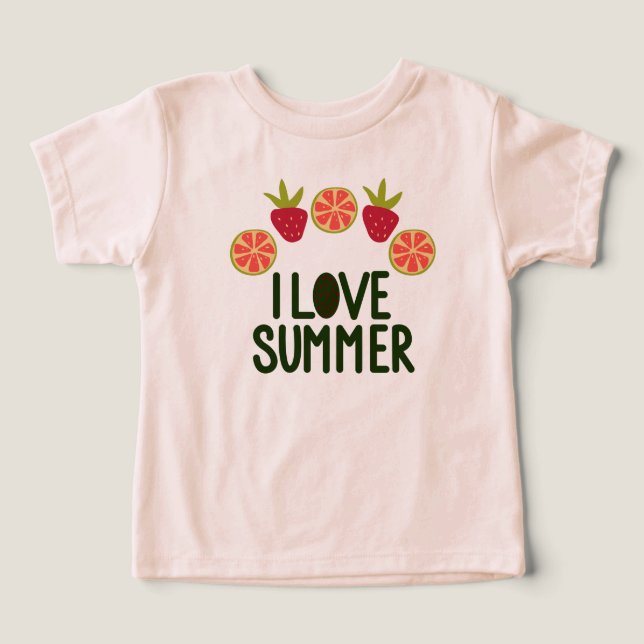 Camiseta Crianças de Verão Fruta (Design frontal)
