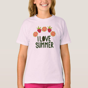 Camiseta Crianças de Verão Fruta Fofa