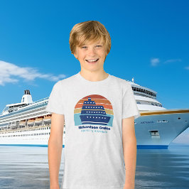 Camiseta Crianças de viagem da família Sunset para navios d