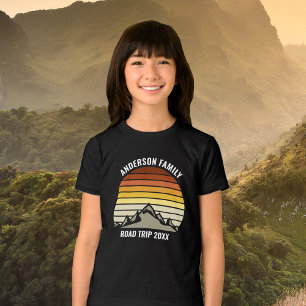Camiseta Crianças de Viagem Sunset Road Reunion da Família