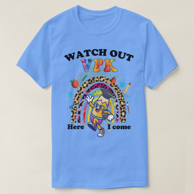 Camiseta Crianças De Volta À Escola 1rua Dia Vpk Boy Girl F (Frente do Design)