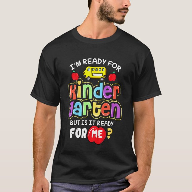 Camiseta Crianças De Volta À Escola Estou Pronta Para O Jar (Frente)