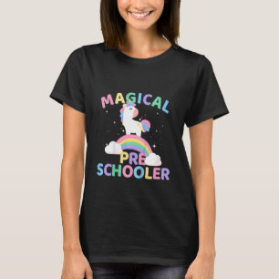Camiseta Crianças De Volta À Escola Pré-Escolar Unicórnio M
