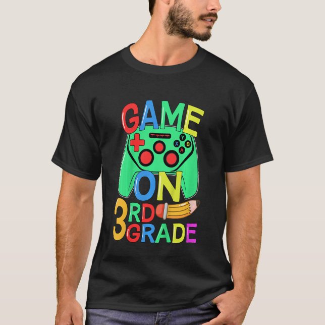Camiseta Crianças De Volta Ao Jogo De Vídeo Da Escola (Frente)