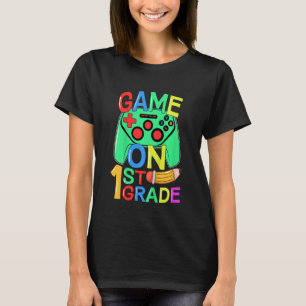 Camiseta Crianças De Volta Ao Jogo De Vídeo Da Escola 1rua