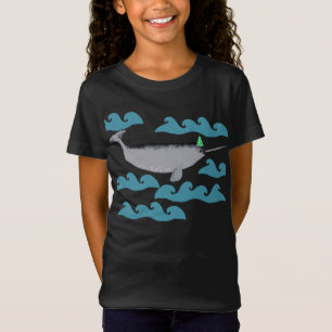 Camiseta Crianças de Whaley Sea Cute Unicorn Narwhale