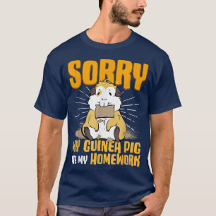 Camiseta Crianças Desculpam Meu Porco de Guiné Comeu minha