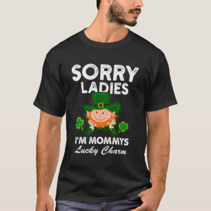 Camiseta Crianças Desculpam Senhoras Mamães Sortudas Charm 