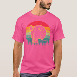 Camiseta Crianças Desenhando Paleta de Roda Colorido