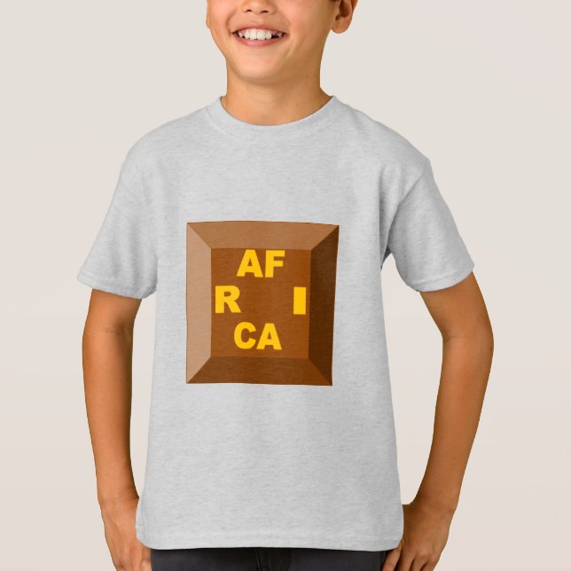 Camiseta Crianças DESIGN CHOCOLA AF R I CA (Frente)