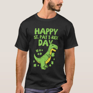 Camiseta Crianças Dia de São Patrício Feliz Rua Pat Trex Da