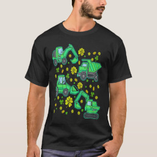 Camiseta Crianças Dia de São Patrício na construção de veíc