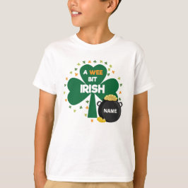 Camiseta crianças Dia de São Patrício um pouco de irlandês!