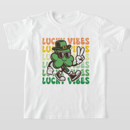 Camiseta Crianças Dia de São Patrício Verde Clove Vibrações