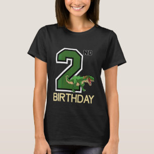 Camiseta Crianças Dino, Festa de aniversário De 2 Anos, seg
