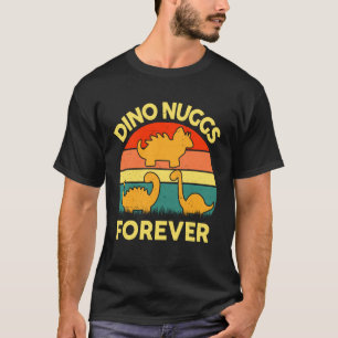 Camiseta Crianças Dino Nuggets Para Sempre Engraçado Eu Amo