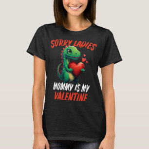 Camiseta Crianças Dinossaur Trex Valentins Day Toddler Girl