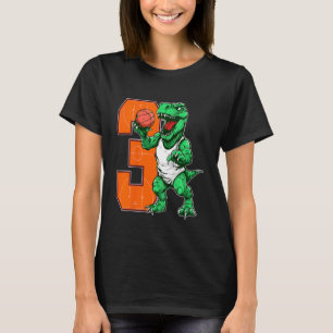Camiseta Crianças Dinossauro Basquete 3 Anos Menino 3º Nasc