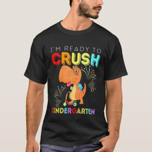 Camiseta Crianças Dinossauro Estou Pronto Para Esmagar A Co