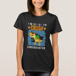 Camiseta Crianças Dinossauro Jardim de Infância Primeiro Di