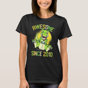 Camiseta Crianças Dinossauro Jogador Aniversário 2010 Espet