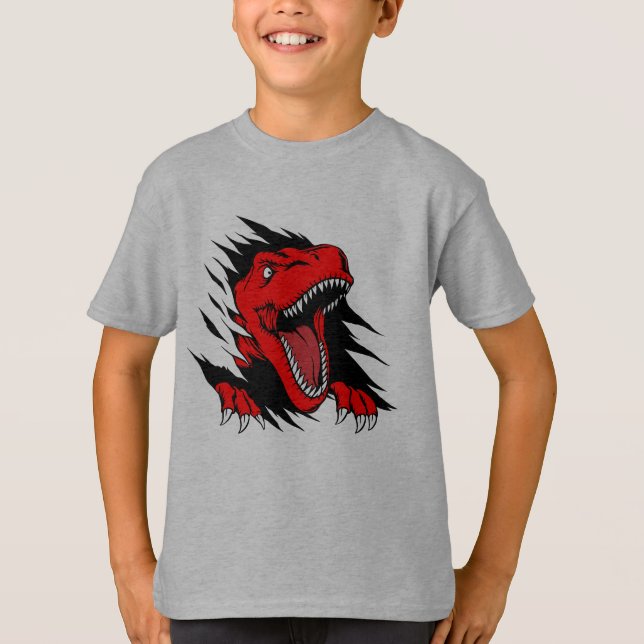 Camiseta Crianças dinossauros (Frente)