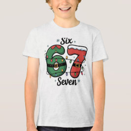 Camiseta Crianças Divertidas 67 Luzes de Natal Feriado