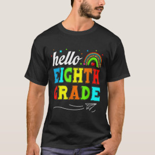 Camiseta Crianças Divertidas Alunos Olá 8ª Série Professor