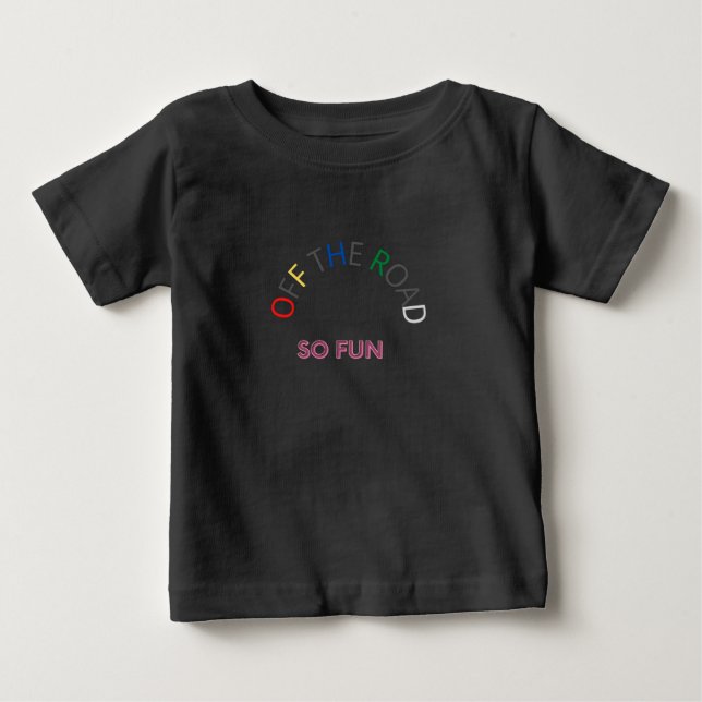 Camiseta Crianças Divertidas Bebê Preto  (Frente)