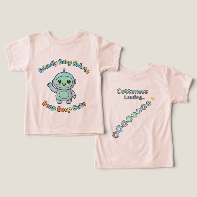 Camiseta Crianças Divertidas na Moda (Design Frente e Verso)