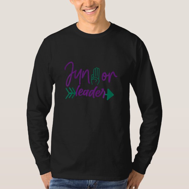 Camiseta Crianças Divertidas Para Meninas Líderes Escutam E (Frente)