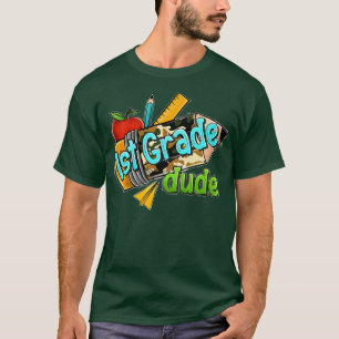 Camiseta Crianças Do 1º Ano Da rua De Volta À Escola