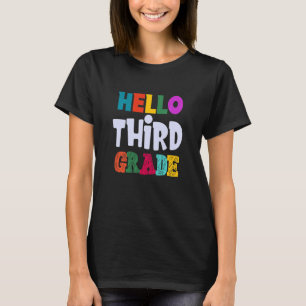 Camiseta Crianças Do 3º Ano De Volta À Escola Para Meninas