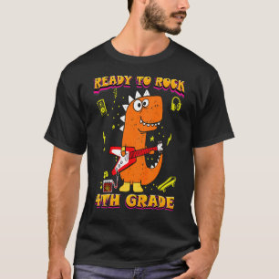 Camiseta Crianças do 4º ano, aqui vou Trex Dino, bem-vindos
