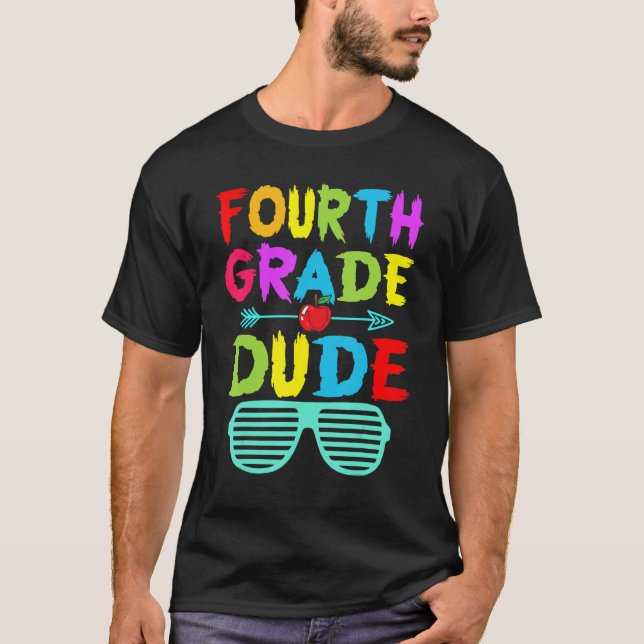 Camiseta Crianças do 4º ano Grau Duo, Gratuito (Frente)