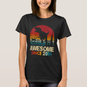 Camiseta Crianças do 8º aniversário Dinossauro de 8 anos Me